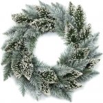 Aga Vánoční věnec Bílý 50 cm – Zboží Dáma
