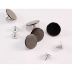 Narážecí knoflík - průměr 1,7 cm - stříbrná tmavá – Zboží Dáma