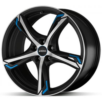 Ronal R62 7,5x17 5x108 ET45 black polished blue