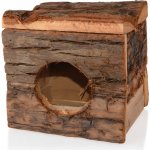 Tommi Dřevěný domeček s kúrou velký pro hlodavce 15 x 15 x 15 cm – Zboží Mobilmania