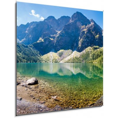 Skleněný obraz 1D - 50 x 50 cm - Panorama Morskiego Oka morskie oko lough tatra – Zboží Mobilmania