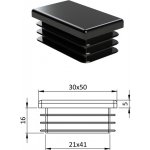 Kovoinox Krytka plastová 30 x 50 mm – Hledejceny.cz