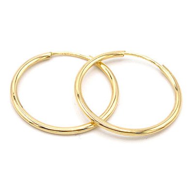 B&B Goldinvestic zlaté náušnice kruhy malé jemné N5763-585/1000 – Zboží Mobilmania