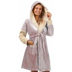 Dámský huňatý bambusový župan s medvědem do porodnice 1Z1705 hnědá – Zboží Dáma