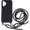 Pouzdro a kryt na mobilní telefon TopQ Simple Samsung A13 černý se šňůrkou