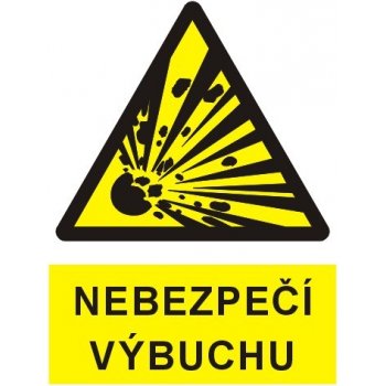 Nebezpečí výbuchu (piktogram výbuch) | Samolepka, A5