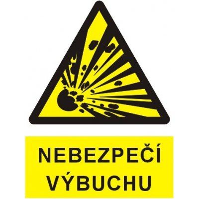 Nebezpečí výbuchu (piktogram výbuch) | Samolepka, A4