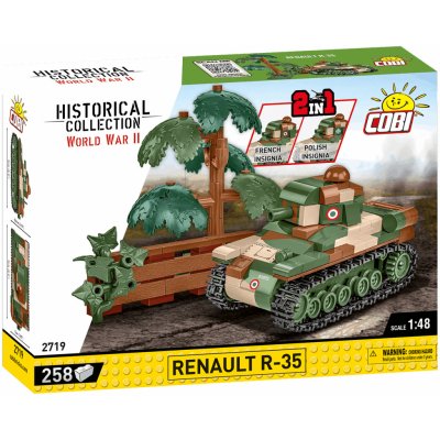 COBI 2719 World War II 1:48 Francouzský lehký pěchotní tank RENAULT R-35 – Zboží Dáma
