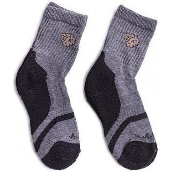 Merino Vlnka Dětské ponožky tmavě šedá 2 páry