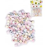 Korálky dřevo 72ks 20cm na dřevěném stojánku – Sleviste.cz