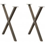 Omaxi 315793 Nohy k jídelnímu stolu ve tvaru X 2 ks přírodní ocel 70 x 72-73 cm ocel – Sleviste.cz