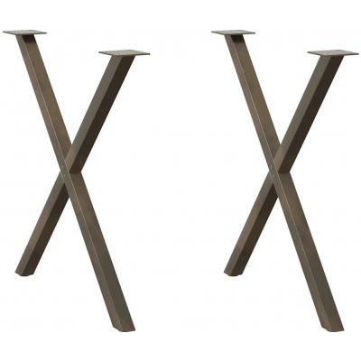 Omaxi 315793 Nohy k jídelnímu stolu ve tvaru X 2 ks přírodní ocel 70 x 72-73 cm ocel – Sleviste.cz