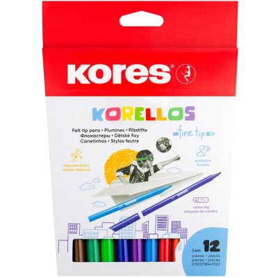 Fixy dětské KORELLO, 12 barev – Hledejceny.cz