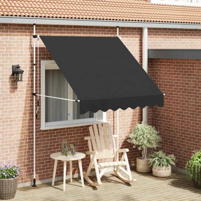 Dekorhome Ručně zatahovací markýza 200x120 cm Krémová – HobbyKompas.cz