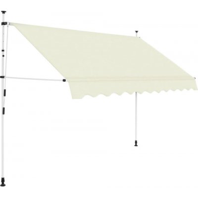 Greatstore Ručně zatahovací markýza 250 cm krémová – HobbyKompas.cz