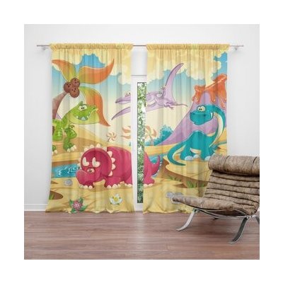 SABLIO Závěs Dinosauři 5 2ks 150x250cm – Hledejceny.cz