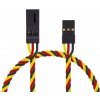 Kabel a konektor pro RC modely Hitec 4612 S prodlužovací kabel JR kroucený silný zlacené kontakty PVC 90 cm