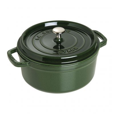 Staub Cocotte hrnec kulatý 24 cm 3,8 l tmavě zelený – Zboží Mobilmania