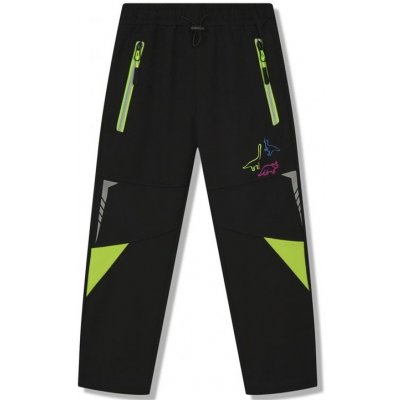 Kugo HK8623 Chlapecké softshellové kalhoty zateplené černá / zelená – Zboží Mobilmania