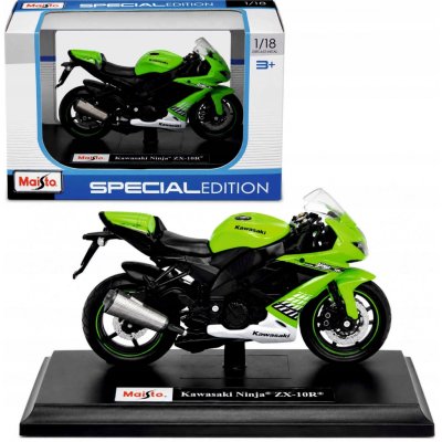 Maisto motorka Kawasaki Ninja ZX10R zelená 1:12 – Sleviste.cz
