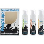 Pump’d UP 99% dezinfekční šampón 70 g + sprchový gel 70 g + ruční dezinfekce 70 g dárková sada – Sleviste.cz