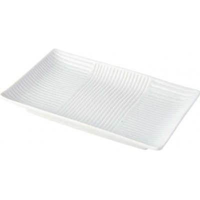 MIJ Servírovací talíř LINES WHITE 21 x 13 cm bílá keramika – Hledejceny.cz
