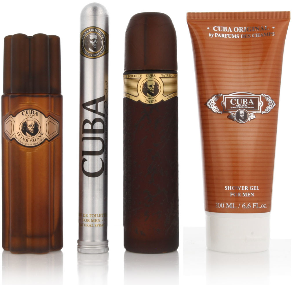 Cuba Must Have Gold EDT 100 ml + EDT 35 ml + 100 ml vody po holení + 200 ml sprchový gel + deospray 200 ml dárková sada