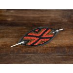 Skupina afrických žen Vision Group, Keňa Spona do vlasů Masajka - různé barvy Barva: Oranžovo-zlato-černá – Zboží Dáma