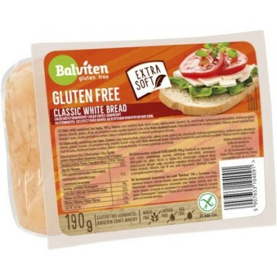 Balviten Classic white bread BZL SVĚTLÝ BEZLEPKOVÝ SENDVIČOVÝ CHLÉB 190 g – Zboží Dáma
