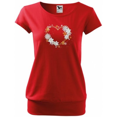 MALFINI Vánoční tričko City Ledové srdce – Zboží Dáma