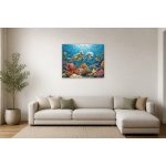 Obraz na plátně – Veselí podmořští kamarádi 100 × 80 cm – Hledejceny.cz