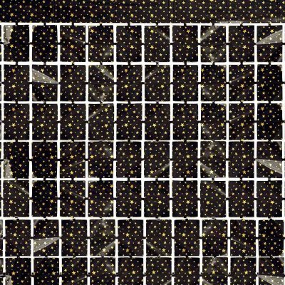 Dekorační závěs Hvězdy metalický černý 100 x 200 cm – Hledejceny.cz