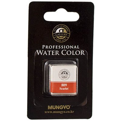 Mungyo Akvarelová barva v půl pánvičce 809 Scarlet kostička – Hledejceny.cz