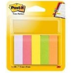 Samolepicí záložky, mix barev, 15x50 mm, 5x100 listů, 3M POSTIT – Hledejceny.cz