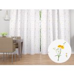 Biante Bavlněný závěs Sandra SA-497 Žluté bylinky na bílém 150x220 cm – Hledejceny.cz