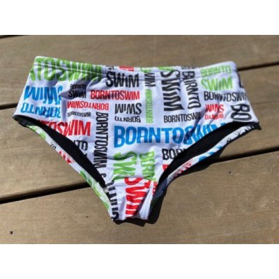 BornToSwim Logo Brief White