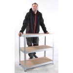 Biedrax Regál 35 x 75 x 120 cm 3 police pozink – Sleviste.cz