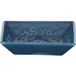 WENKO keramická s rustikálním vzorem 10,5 x 10,5 x 2,5 cm modrá – Zboží Dáma