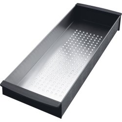 Odkapávací miska do velké komory dřezu FRANKE 112.0066.060, 156 mm x 417 mm, nerez / černý plast