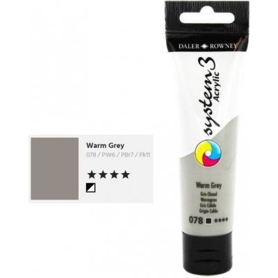 Daler & Rowney System 3 Acrylic Warm Grey 078 tuba 59ml – Zboží Mobilmania