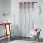 Douceur d'intérieur Závěs MATIK 140 x 260 cm, bílý s růžovou výzdobu bílá – Hledejceny.cz