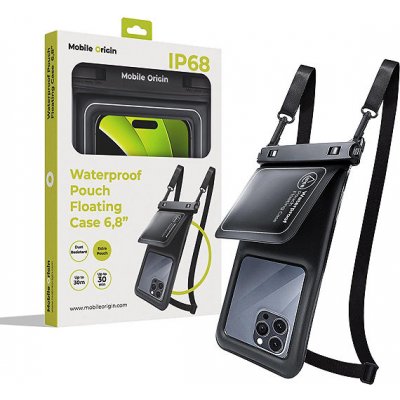 Mobile Origin Waterproof Floating Case with Small Pouch 6.8" Black/White DBXL-BLK-WHT02 – Zboží Živě