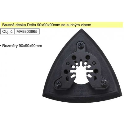 EXTOL PREMIUM Brusná deska Delta 90x90x90mm, unašeč brusných výseků pro oscilační brusky – Zboží Mobilmania