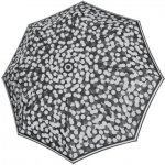 Doppler Mini Fiber Black & White deštník dámský skládací odlehčený s bordurou černý – Sleviste.cz