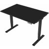 Psací a pracovní stůl DELSO Elektrický výškově nastavitelný stůl MIDJUSTER - 140 cm, 80 cm, Černá, Černá