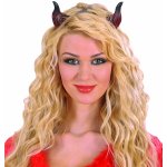 Čertovské latexové červenočerné rohy na gumičku – Sleviste.cz