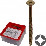 Vrut do dřeva se zapuštěnou hlavou UQ FLAT 5 x 80 mm, drážka UNIQUADREX, částečný závit, Q-box 45 ks + bit 8596119011041 – Hledejceny.cz