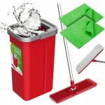 GreenBlue Plochý mop s kbelíkem a ždímáním dvě kazety z mikrovlákna HQ objem 5,7 l MaxiClean GB870 – Sleviste.cz