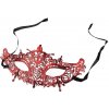 Dětský karnevalový kostým maska škraboška metalická červená