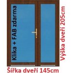 Soft Dvoukřídlé vchodové 3/3 sklo bílá 145 x 205 cm – Hledejceny.cz